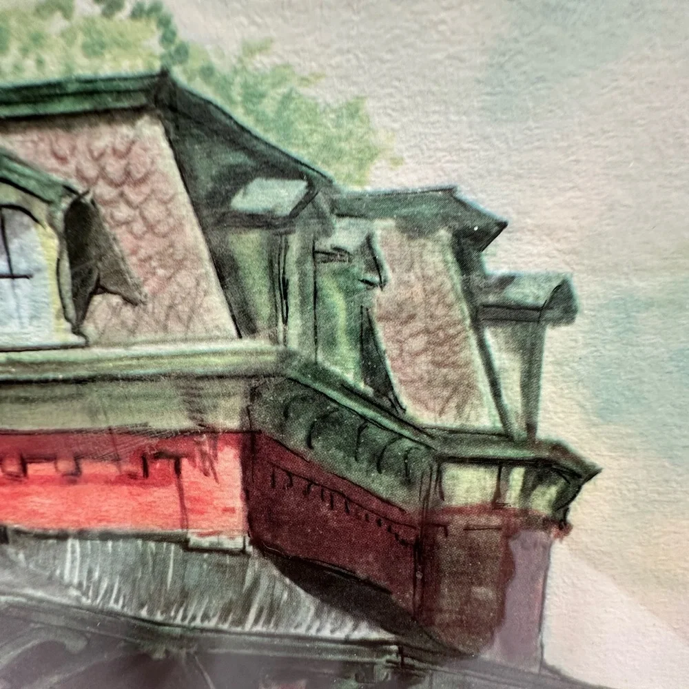 Old‎ Bennington Station by Gene Pelham Watercolor Art Print Vintage Railroad